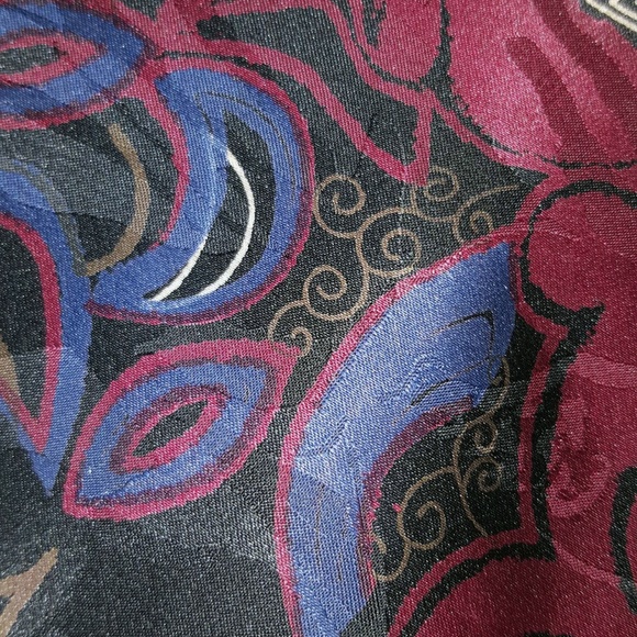 Ted Lapidus Silk Men's Novelty Tie Black Purple - Picture 6 of 7